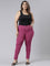 Women Solid Fuchsia Super Stretch Jeggings