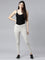 Women Solid Grey Mist Super Stretch Jeggings