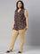 Women Solid Wheat Cotton Mid Rise Kurti Pants