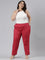 Women Solid Cherry Comfort Fit Cotton Pants