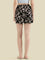 Black Woven Viscose Printed Lounge Shorts