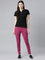 Women Solid Fuchsia Super Stretch Jeggings