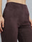Dark Wine Suede Bell Bottom