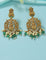 Designer Zirconia Royal Eemerald Beads Kempu Necklace Set