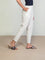 Women Ikat White Printed Pencil Pant