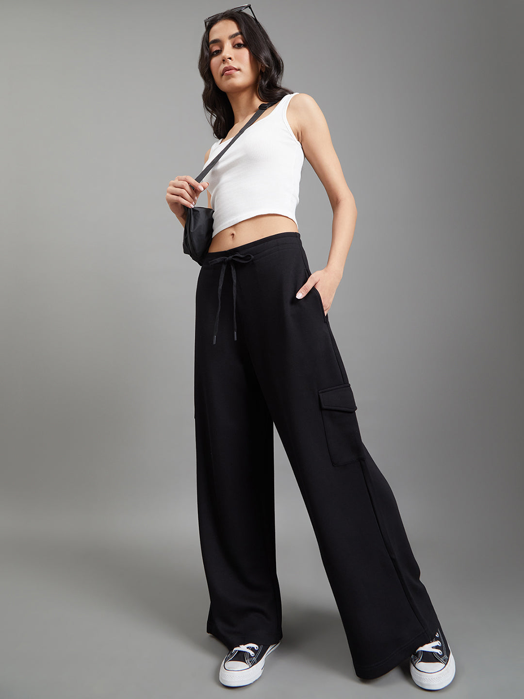 Black Cargo Sweatpants