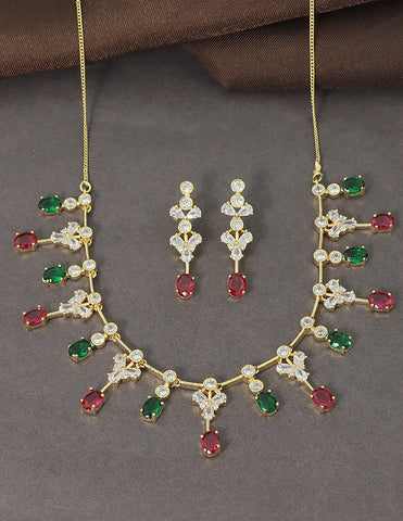 Designer Zirconia Elegance Necklace Set