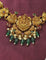 Designer Lakshmi Devi Emerald Matt Kempu Necklace Set