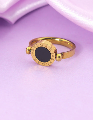 Designer Gold Polish 2 In 1 Fancy Finger Ring