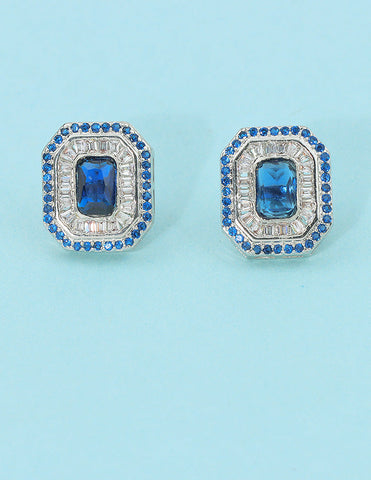 Designer Navy Blue Royal Stud Earrings