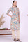 Beige Floral Printed Straight Kurta