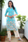 Blue Floral Printed Modal Straight Kurta