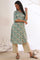 Blue Floral Printed Modal A-Line Kurta