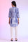 Blue Printed Straight Pure Cotton Kurti