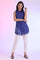 Blue Solid Straight Pure Cotton Kurti