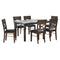 Adrian 6 Seater Dining Set (Dark Walnut)