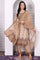 Beige Abstract Printed Beaded Cotton Straight Kurta, Palazzo and Dupatta Set