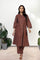 Brown Striped A-Line Cotton Kurta with Palazzo Set