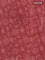 Chanderi silk cotton saree pastel maroon and beige with allover prints & mirror work and printed border