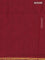 Bengal soft cotton saree maroon with plain body and zari woven piping border