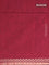 Bengal soft cotton saree maroon with plain body and zari woven border
