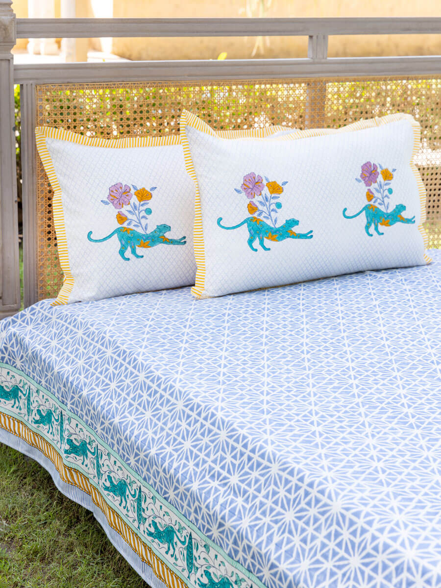 Ajooba Block Printed Cotton Bedsheet