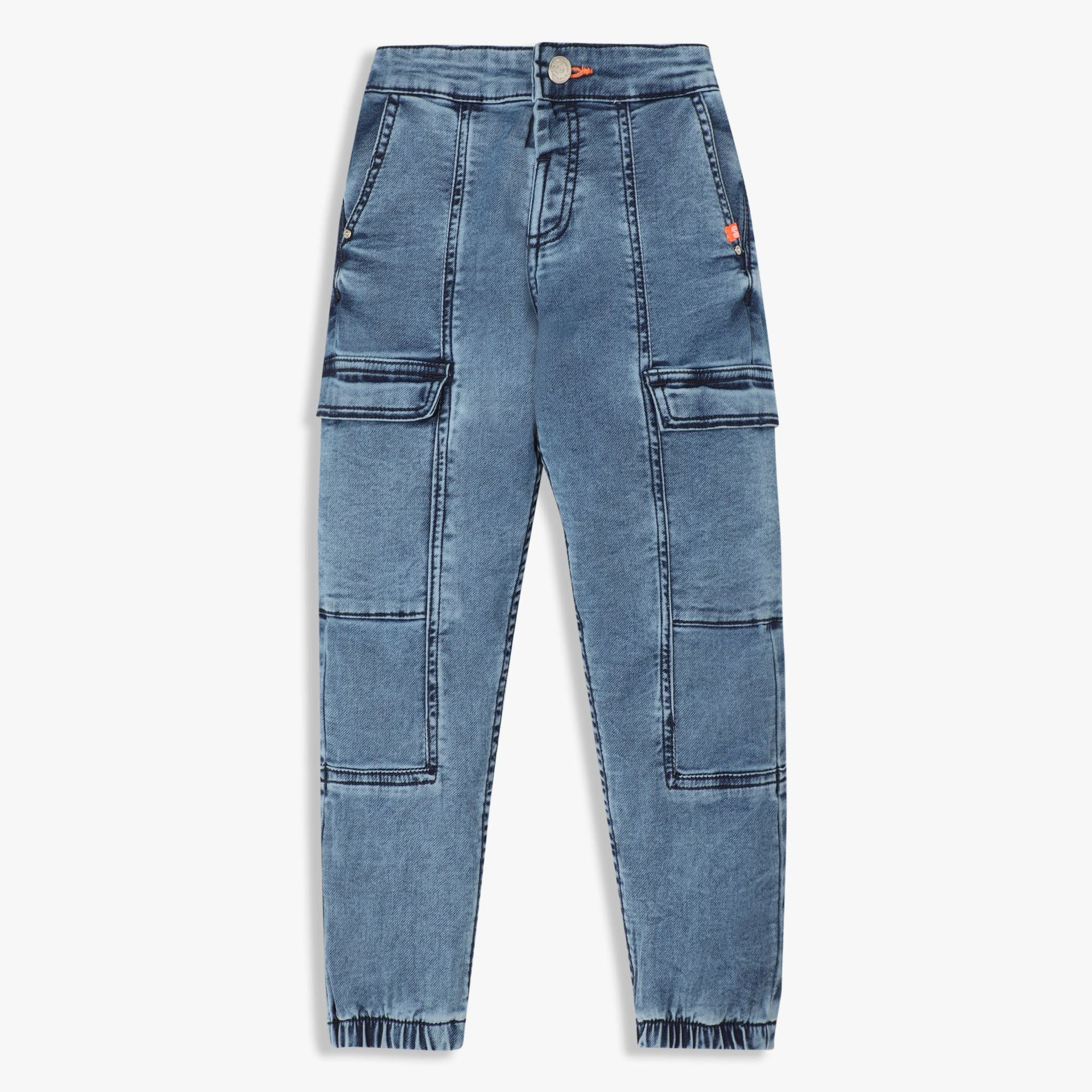 Boys Heavily Washed Waistband Elasticated Relaxed Jogger