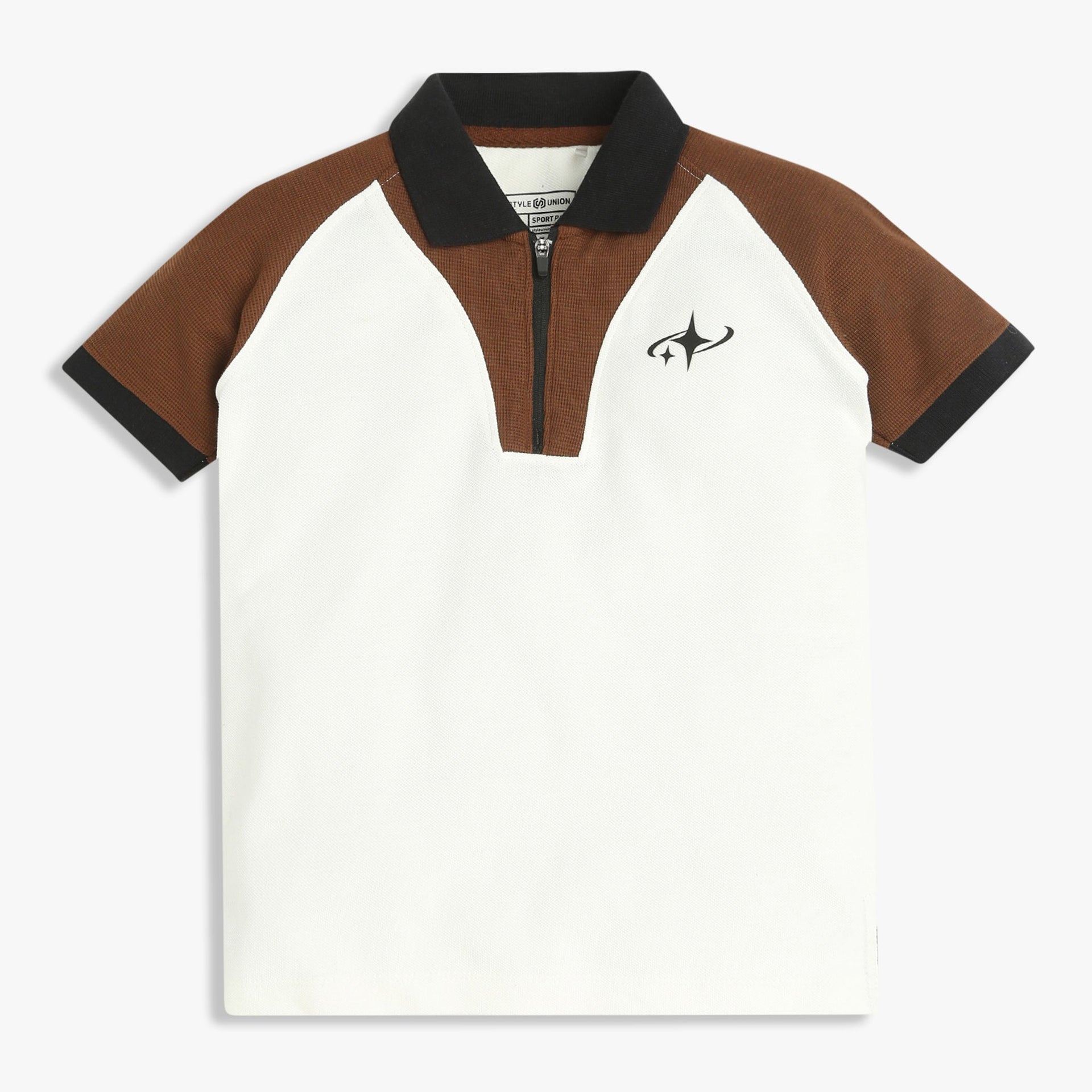 Boys Cut And Sew Sport Polo T-Shirt