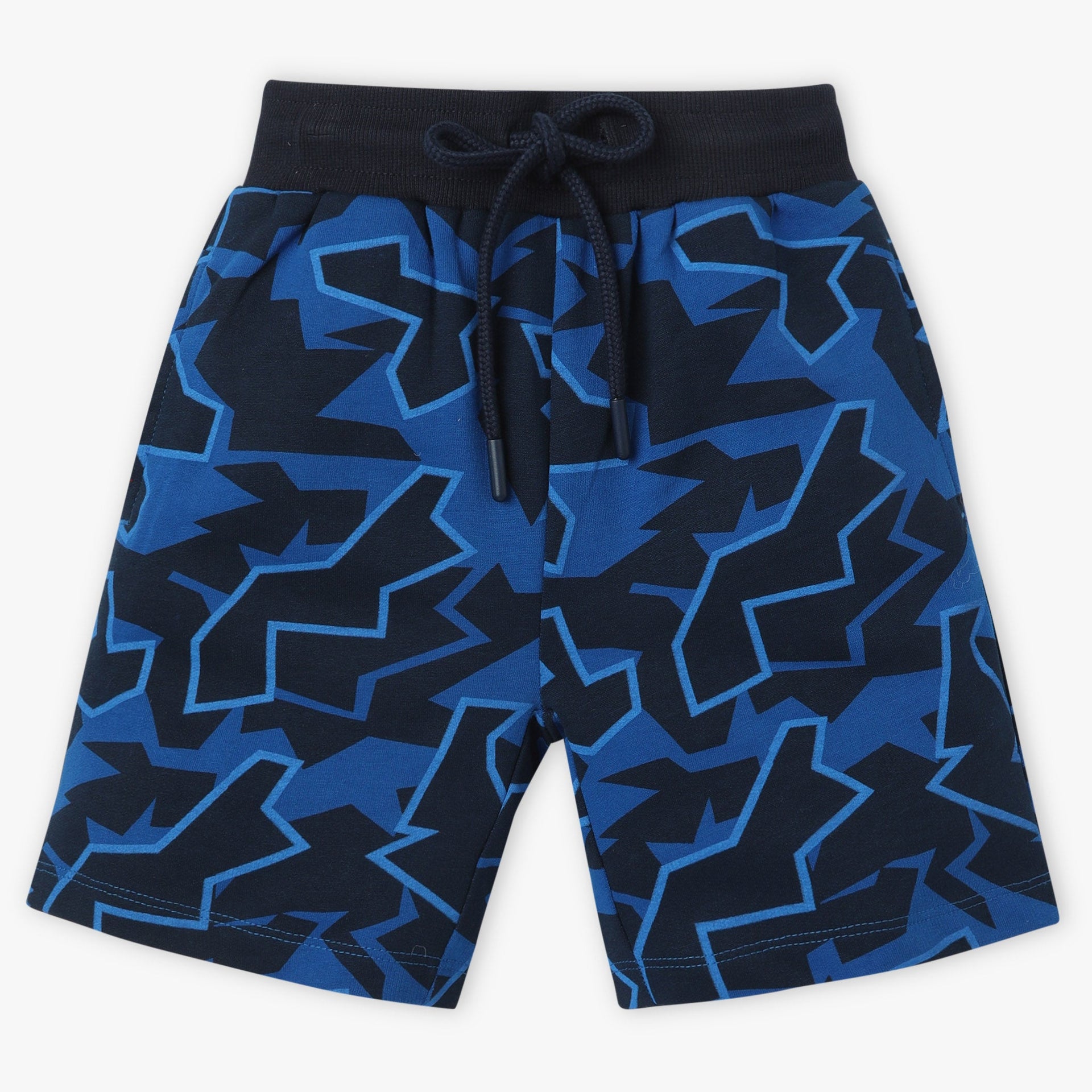 Boys All Over Print Knee Length Mid Rise Shorts