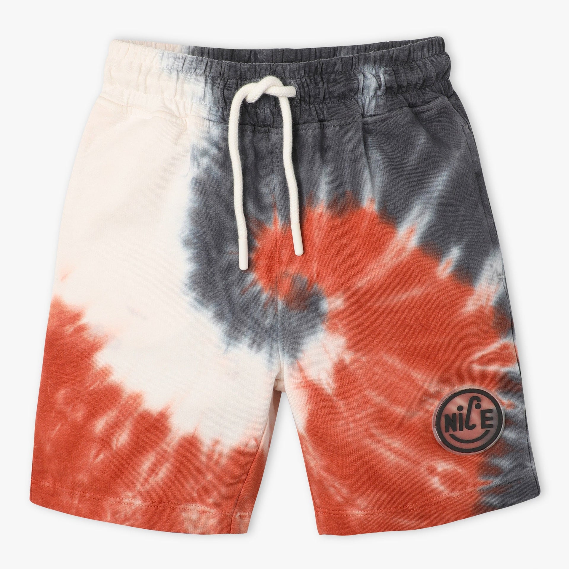Boys Tie - Dye Knee Length Mid Rise Shorts