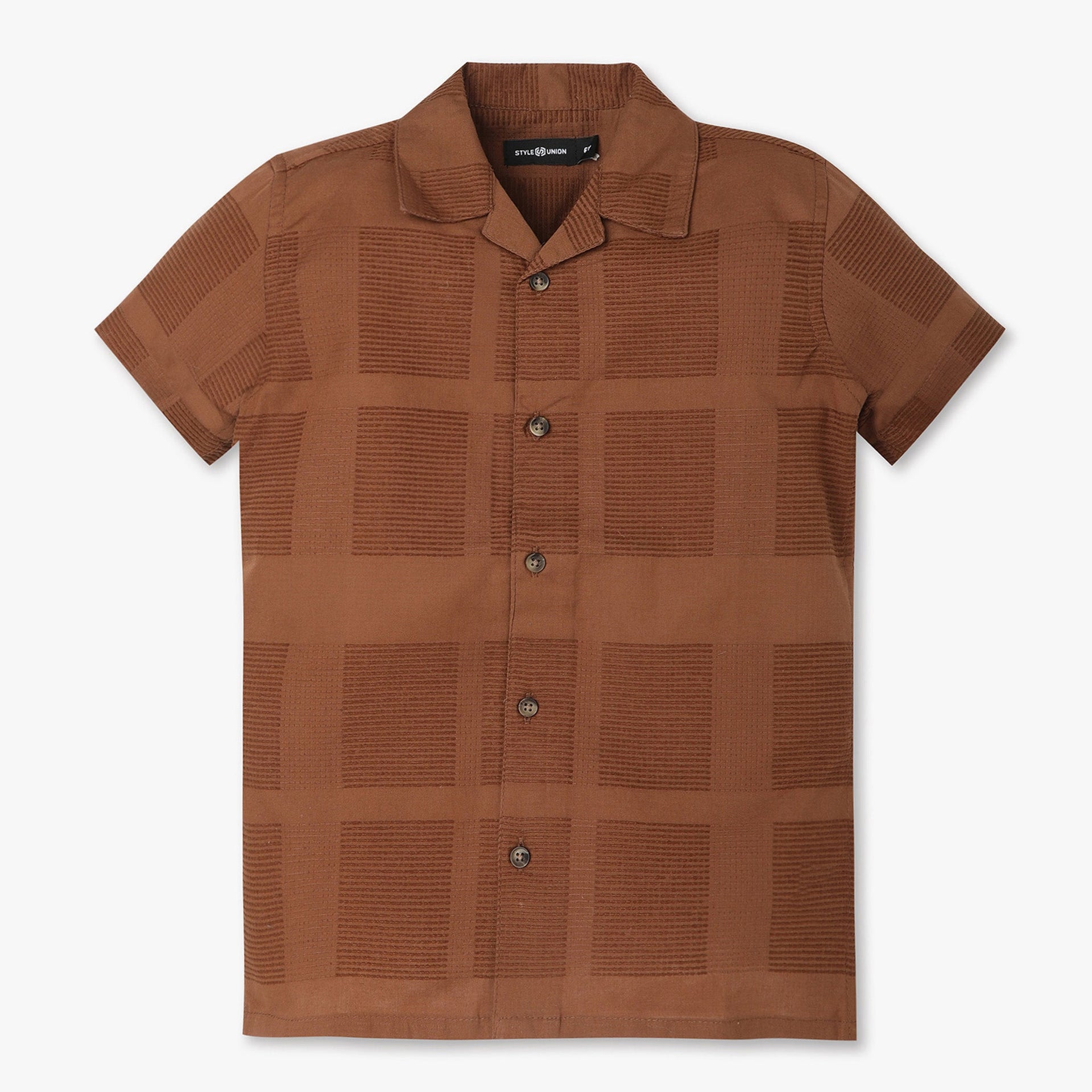 Boys Cut Aand Sew Camp Collar Retreat Half Sleeve Shirt