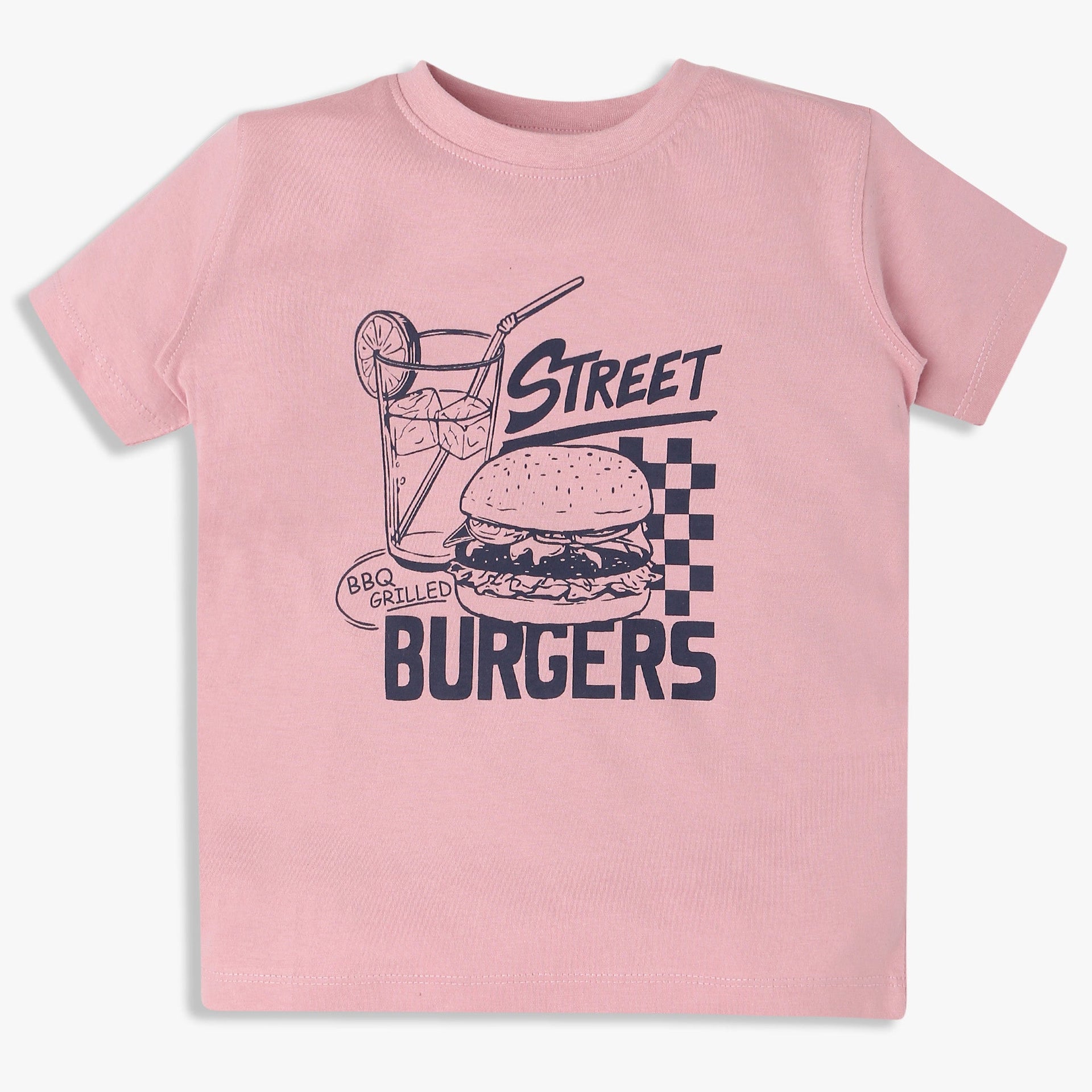 Boys Cotton Crew Neck Graphitee