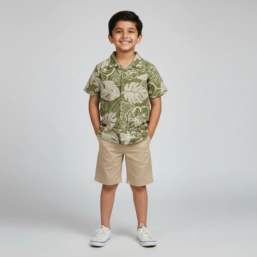 Boys Printed Retreat Shirt