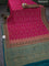 Banarasi crepe saree pink and brown teal with allover thread & zari weaves and woven border