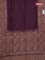 Chanderi silk cotton saree wine shade and beige with allover zari buttas and printed border