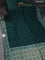 Banarasi semi raw silk saree green with zari buttas and mina border