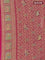 Banarasi georgette saree pink with bandhani prints & mina weaves