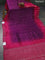 Chiniya silk saree purple and pink with allover bandhani prints & zari weaves and zari woven border