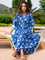 Blue Paradise Long Cotton Kaftan