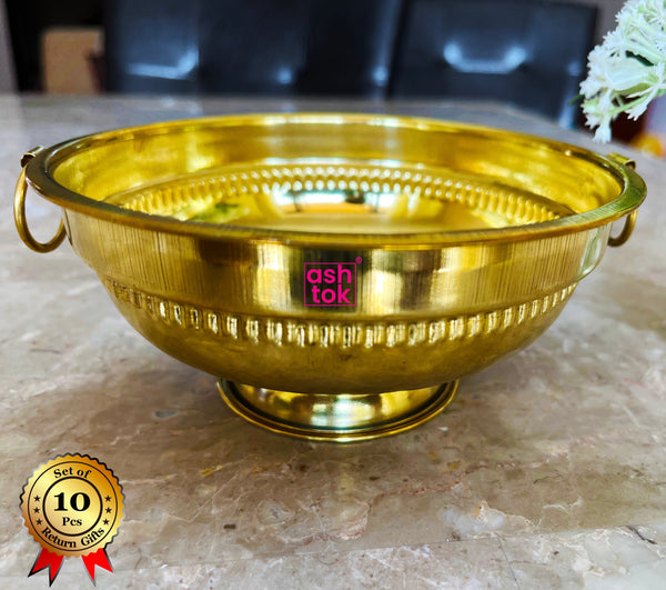 Buy Brass Bowl with Handles  Brass Gangalam at Best Price – Ashtok