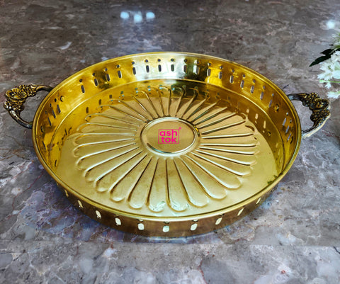 Gold Coated Tray, Serving Tray, Decorative Tray/ Fruit Tray