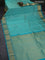 Pure kanchipuram silk saree teal blue and cs blue with zari woven buttas and zari woven border