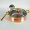 Copper Handi With Glass Lid, Set Of Copper Serving Bowls, Capacity - 500ml and 250 ml