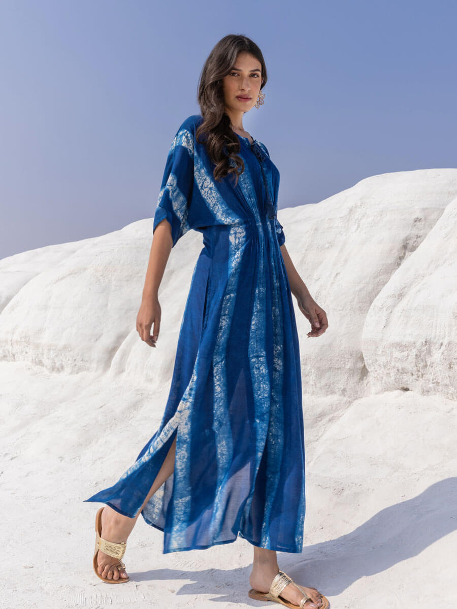 Jannat Indigo Kaftan Maxi Dress