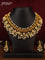 Antique guttapusalu necklace with kemp & cz stones and pearl hangings