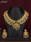 Antique guttapusalu necklace peacock design with kemp & cz stones and pearl hangings