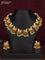Antique guttapusalu necklace peacock design with kemp stones and pearl hangings