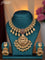 Antique Necklace lakshmi & peacock design with kemp stones and pearl & golden beads hanging