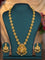 Antique haaram lakshmi design with kemp and cz stones and golden beads hangings