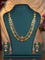 Antique necklace lakshmi kasu & peacock design with kemp and cz stones